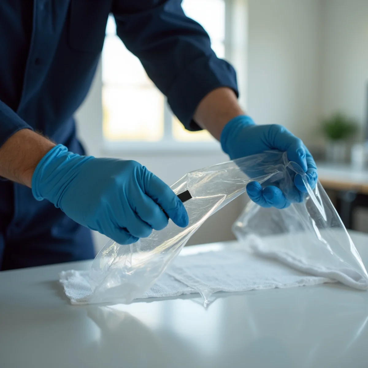 Commercial Water Damage Restoration in a Buena Park home — IICRC-certified technician at work