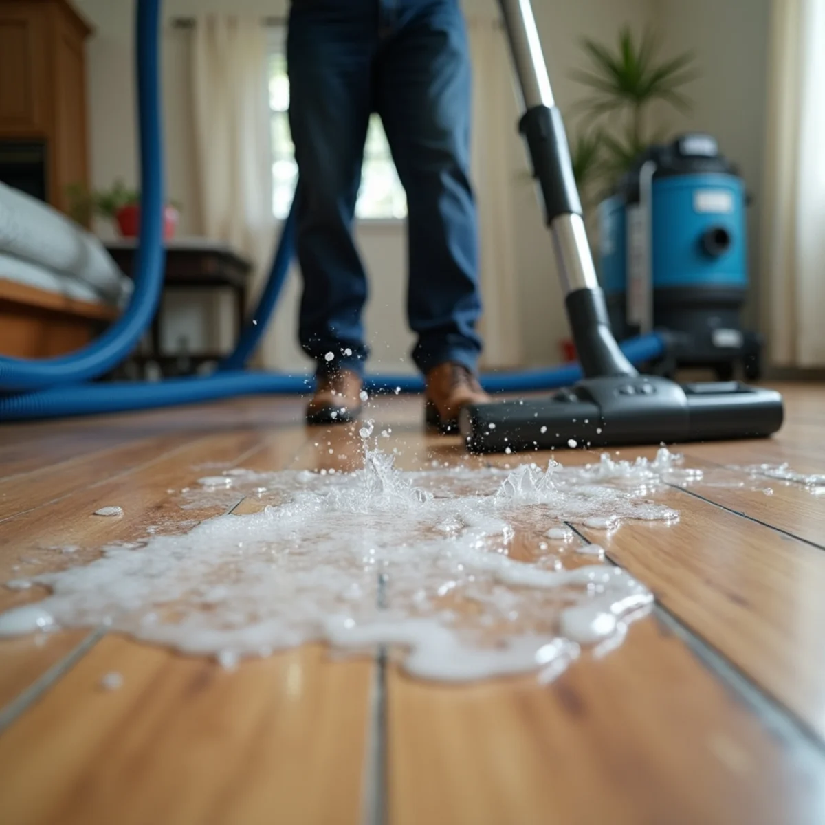 Emergency Water Removal in a Buena Park home — IICRC-certified technician at work
