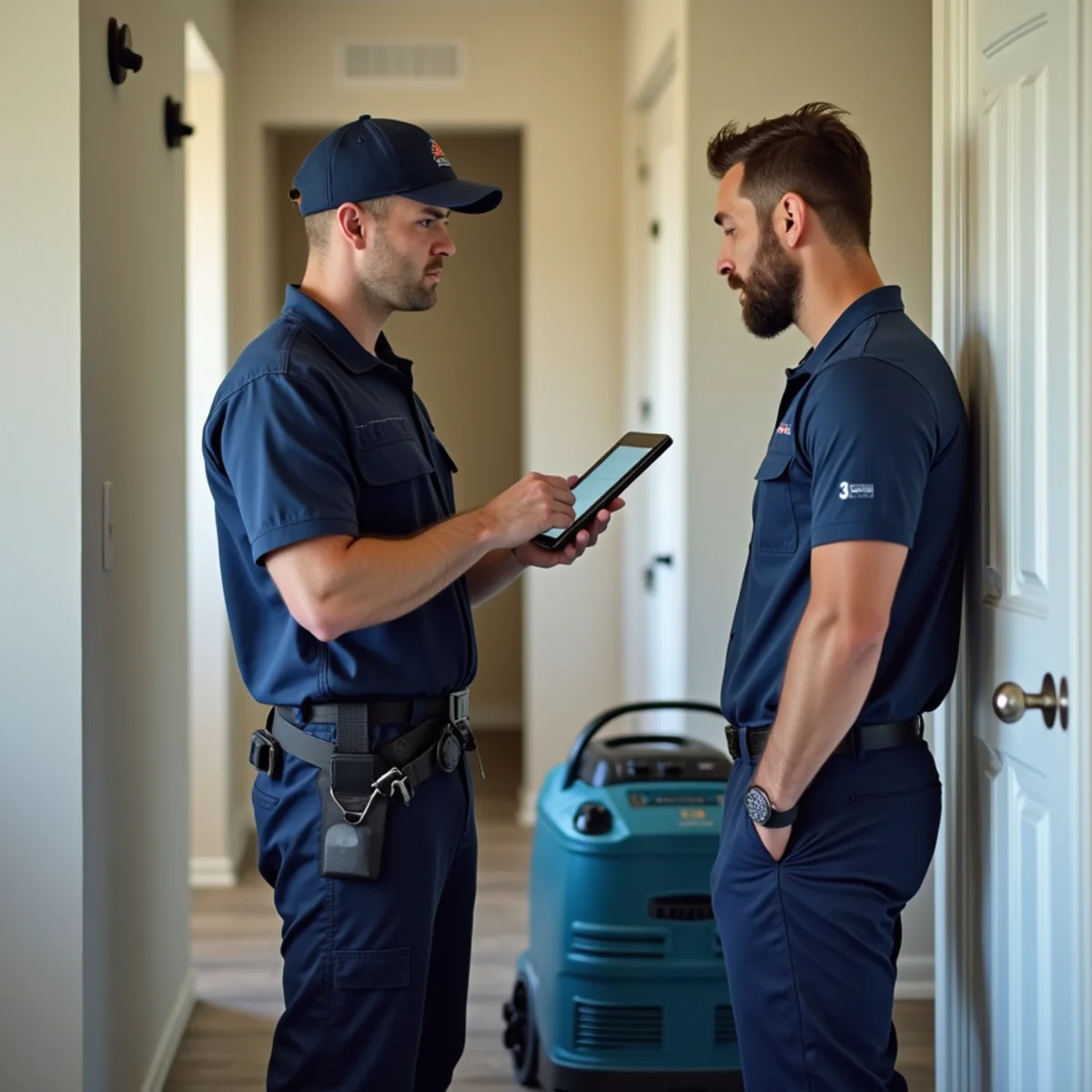 Property Management Water Damage Services in a Buena Park home — IICRC-certified technician at work