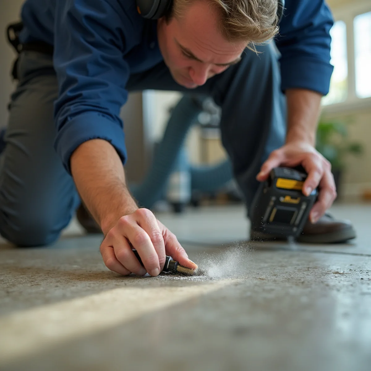 Slab Leak Emergency Repair in a Buena Park home — IICRC-certified technician at work